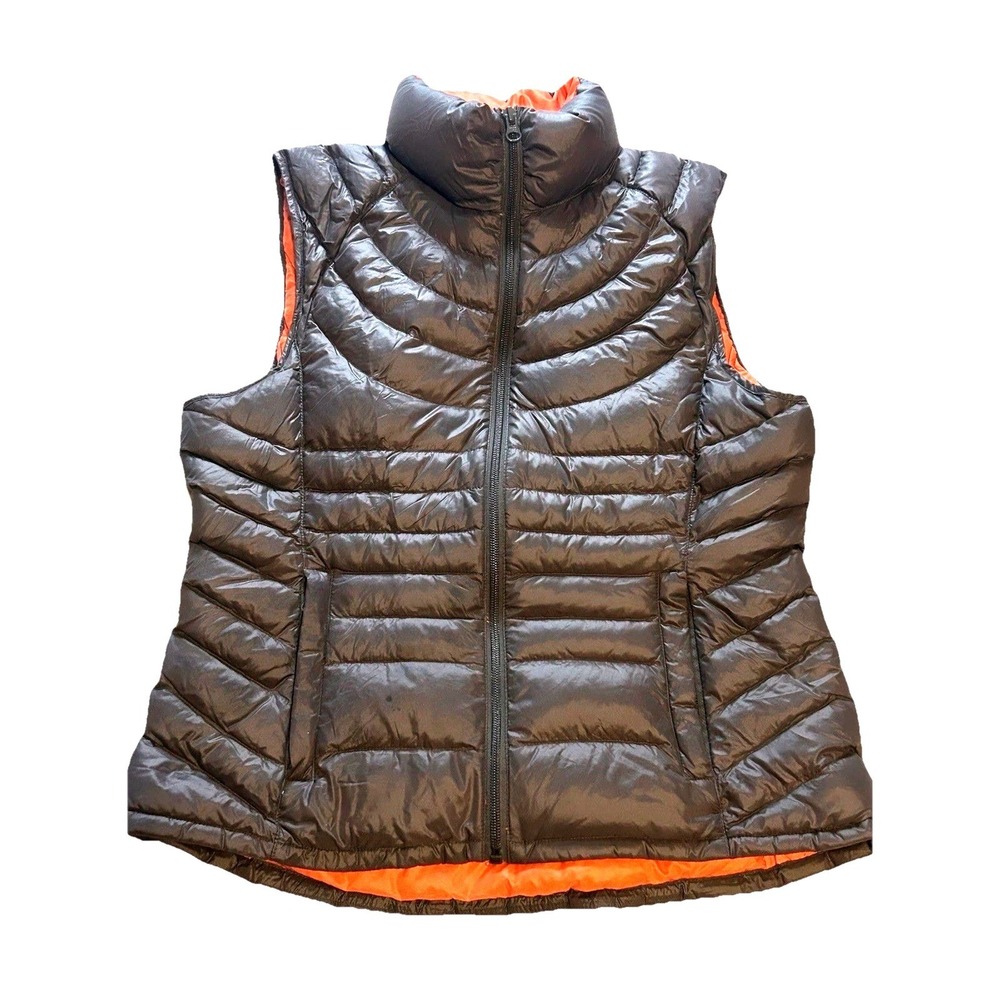 Bernardo Women's Medium 90% Down + 10% Feather Vest Gray - Full Zip‎ - Pockets
